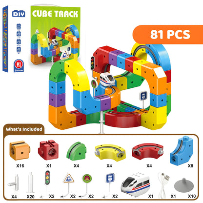 Onenazo Electric Train Track Set 51, 81, 123 PCS