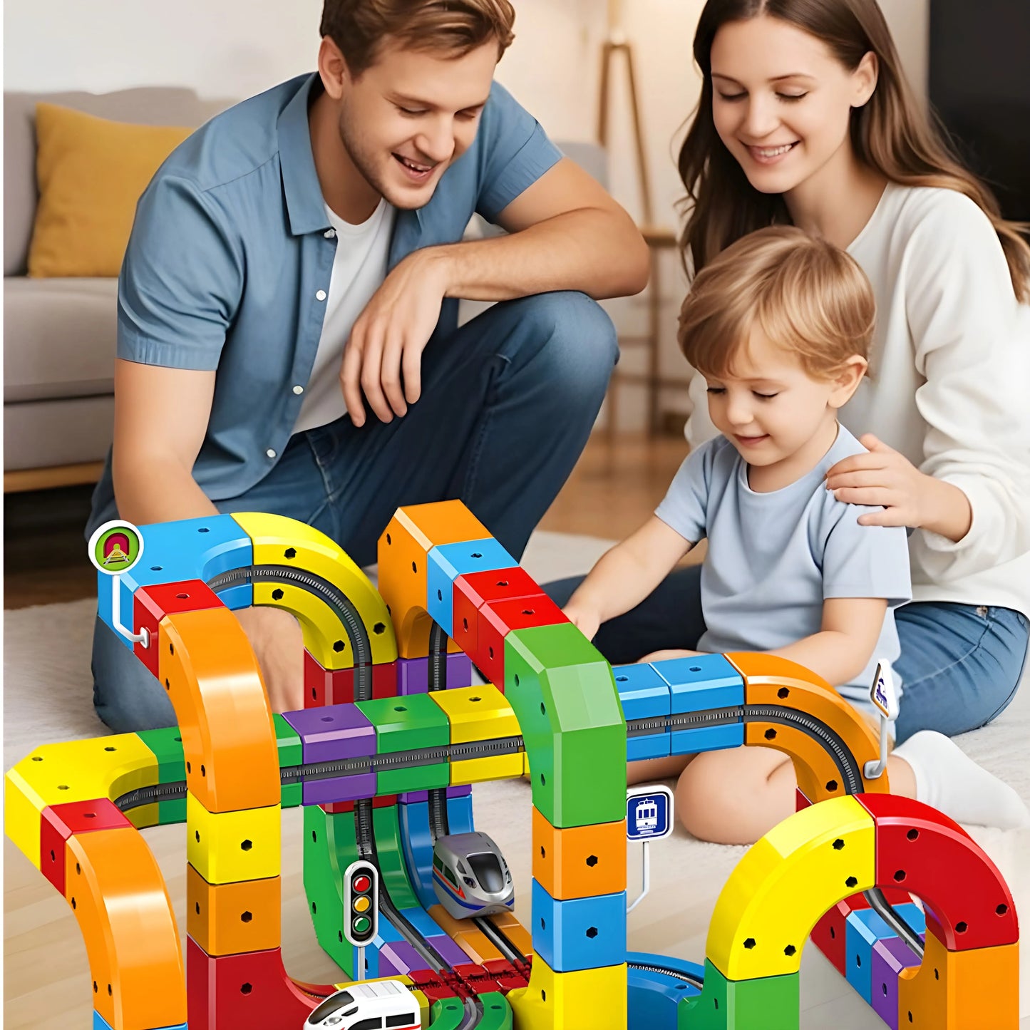 Onenazo Electric Train Track Set 51, 81, 123 PCS