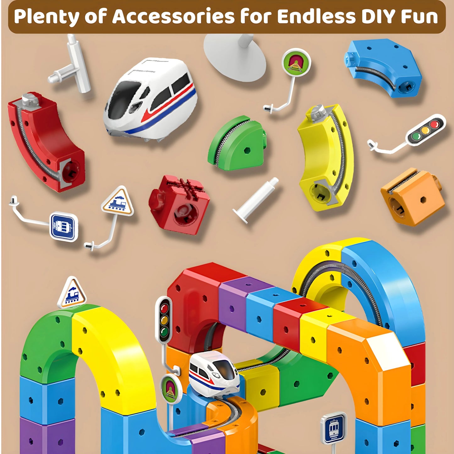 Onenazo Electric Train Track Set 51, 81, 123 PCS