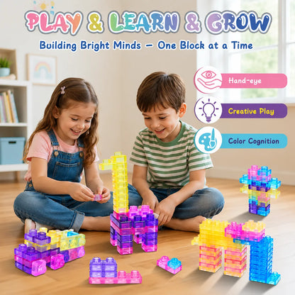 Onenazo Gummy Building Blocks | Large Squishy Blocks | 40 PCS