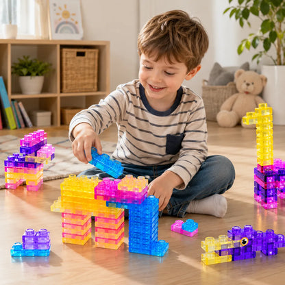 Onenazo Gummy Building Blocks | Large Squishy Blocks | 40 PCS