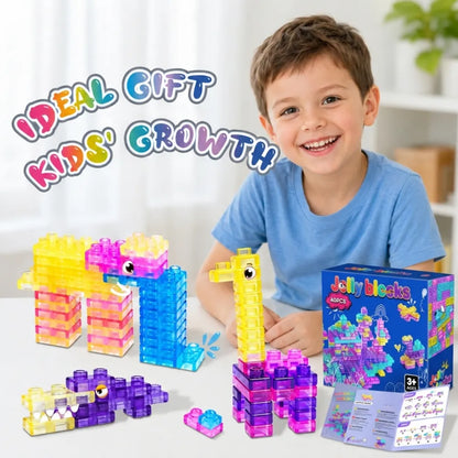 Onenazo Gummy Building Blocks | Large Squishy Blocks | 40 PCS