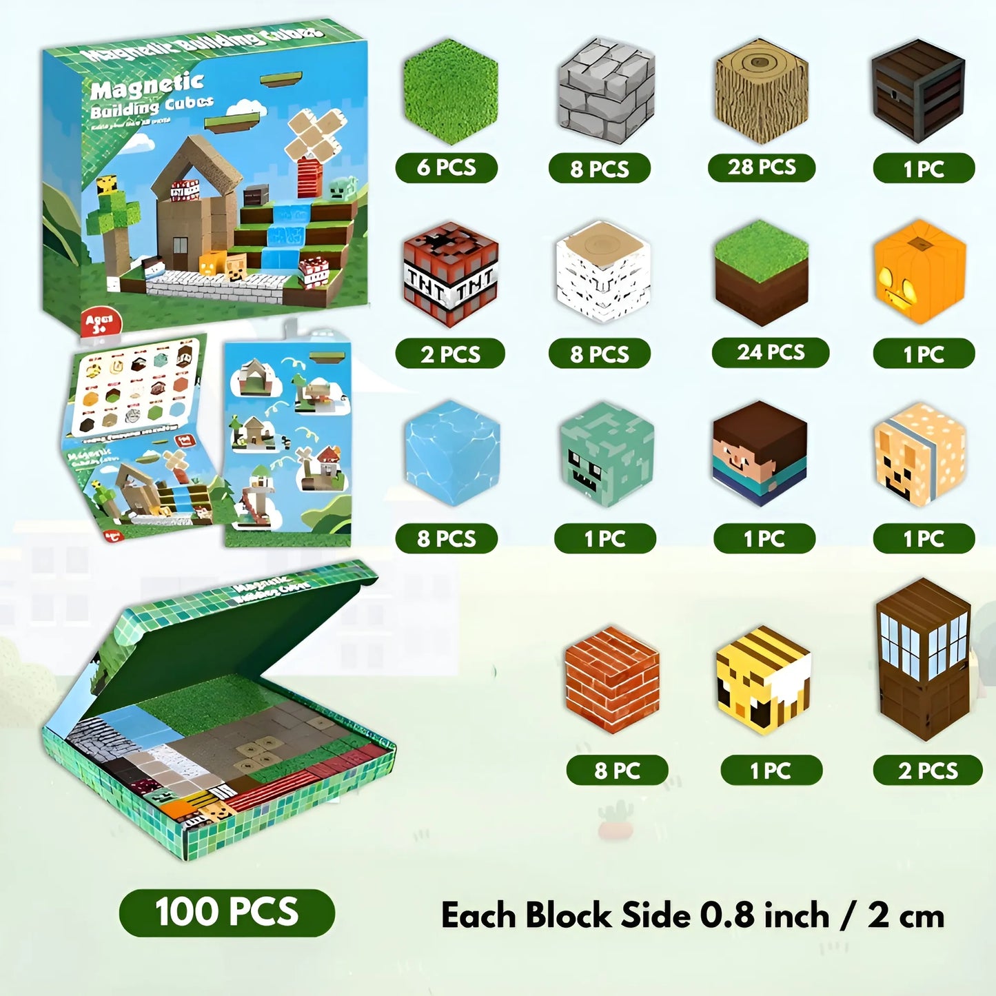 Magnetic Building Blocks 100 PCS