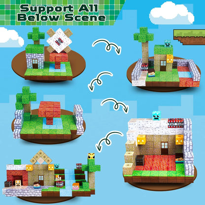 Onenazo 150 Stück magnetische Bausteine – Holz