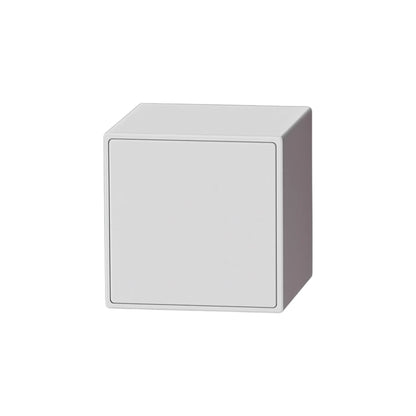 White magnetic blocks on a white background