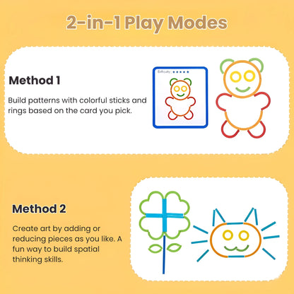 Montessori Wooden Smart Sticks & Rings