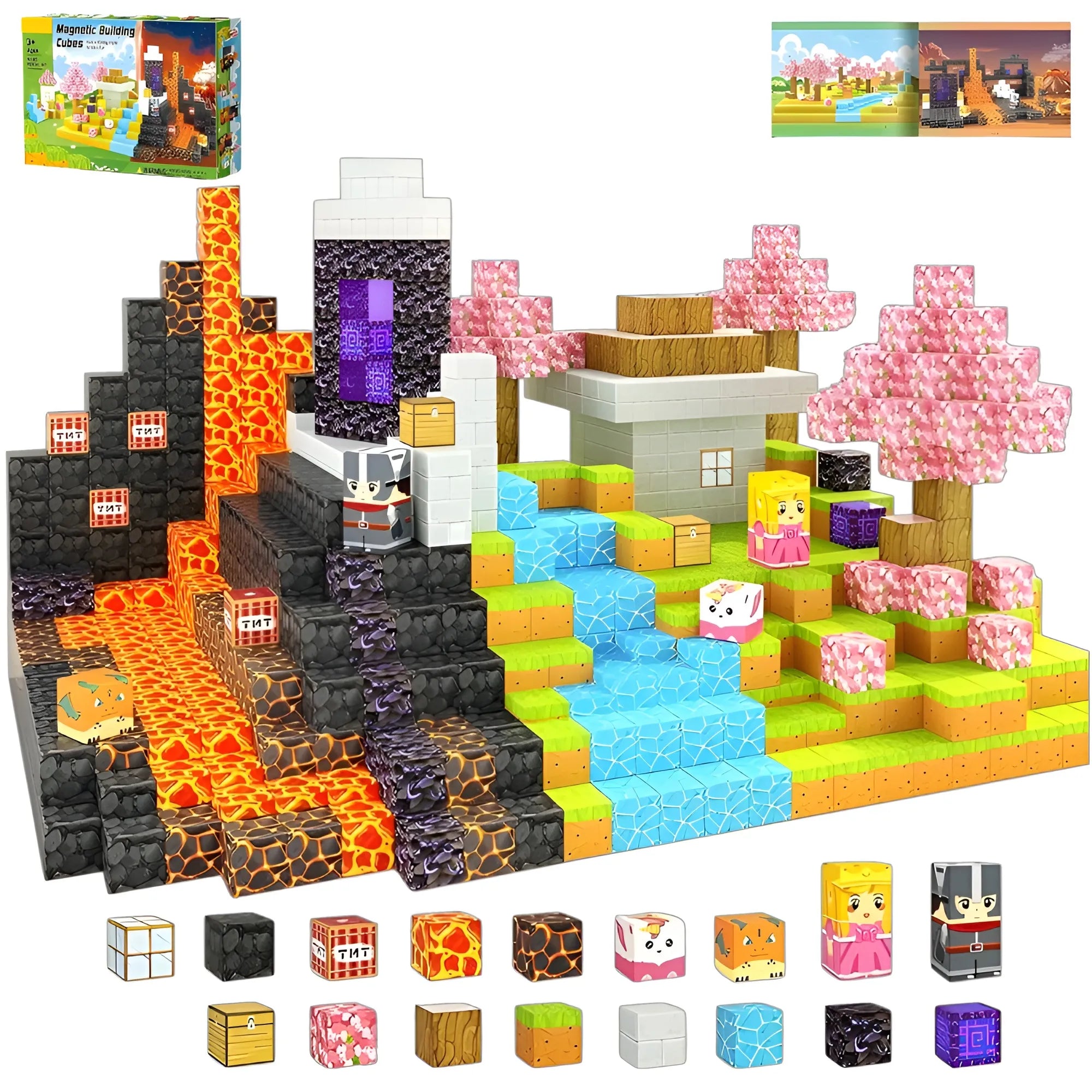 Onenazo Magnetic Building Blocks 84 PCS | Gift for Boys Girls Aged 3 ...