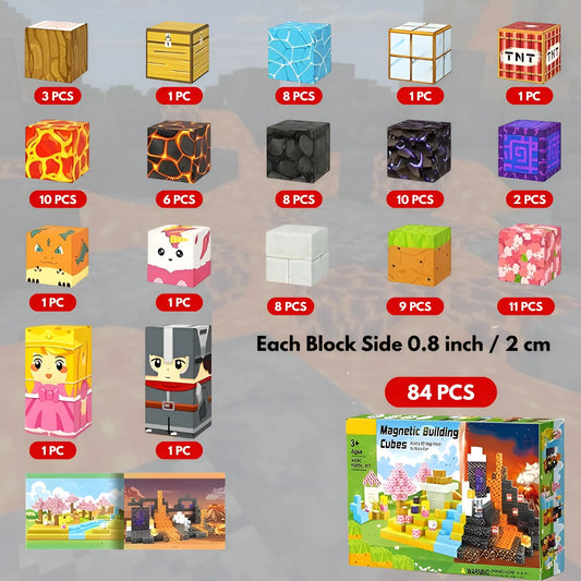 Onenazo Magnetische Bausteine, 84 Teile | Verzaubertes magisches Portal