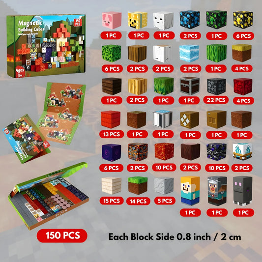 Magnetische Bausteine, 150 Teile | Mystischer Netherwald