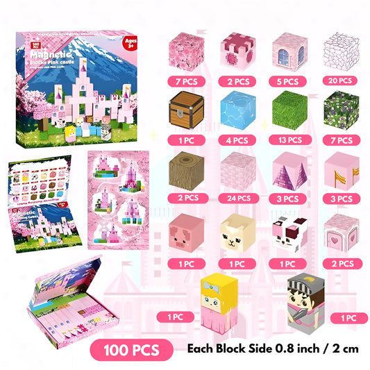 Onenazo Magnetische Bausteine, 100 Teile | Prinzessinnenschloss