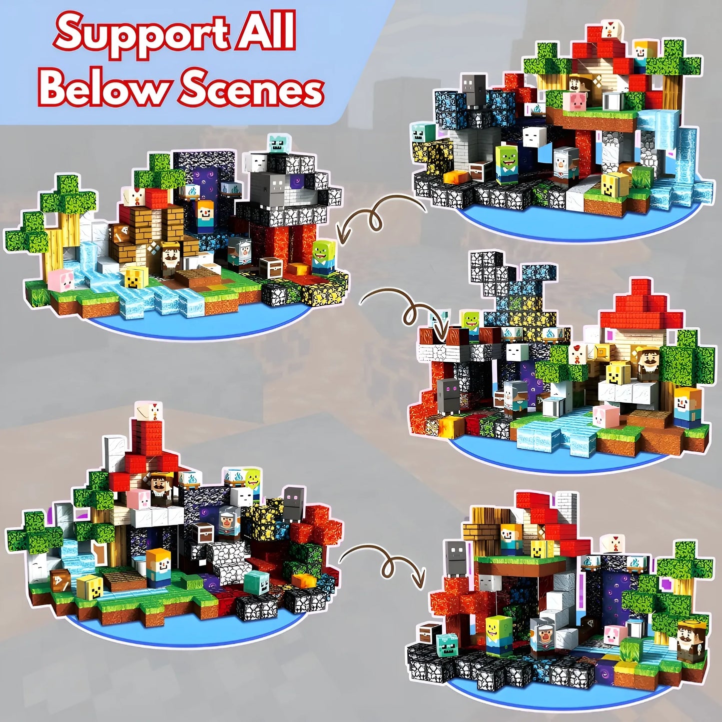 Blocs de Construction Magnétiques 300 PCS | Portail Fantôme