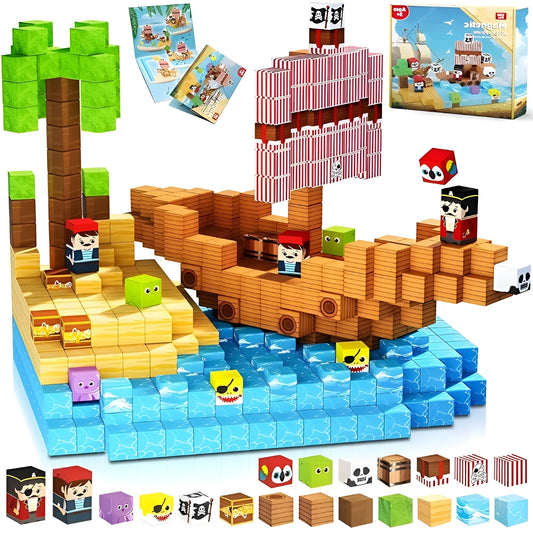 Onenazo Magnetische Bausteine, 100 Teile | Piratenschatzschiff