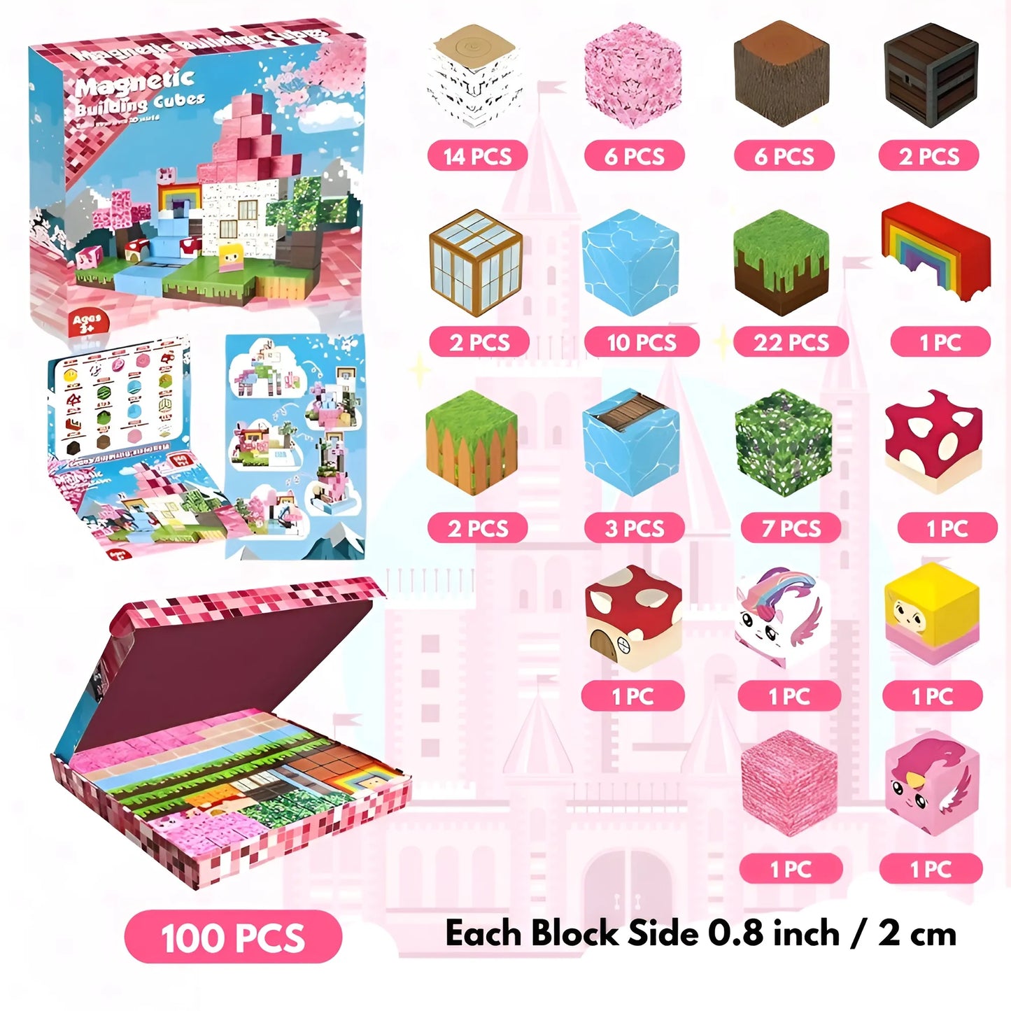 Onenazo Magnetische Bausteine, 100 Teile | Einhornland