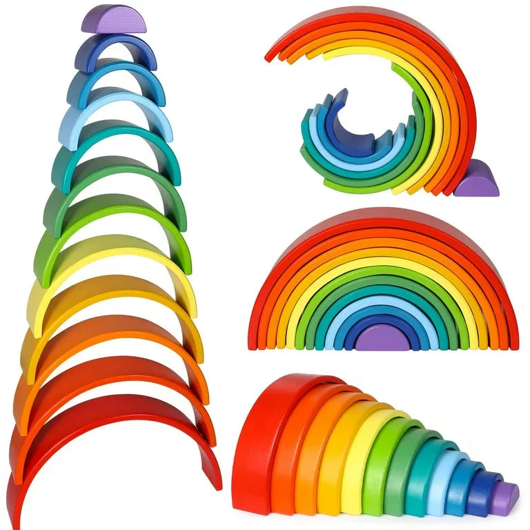 Montessori Wooden Rainbow Stacking Toy