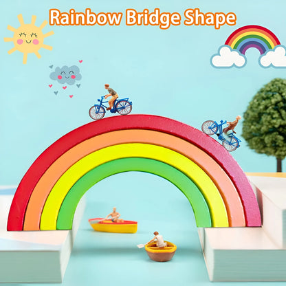 Montessori Wooden Rainbow Stacking Toy