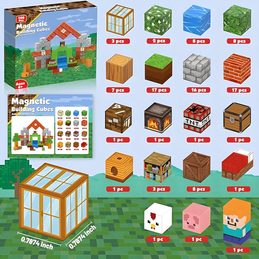 Minecraft Magnetic cubes animal house