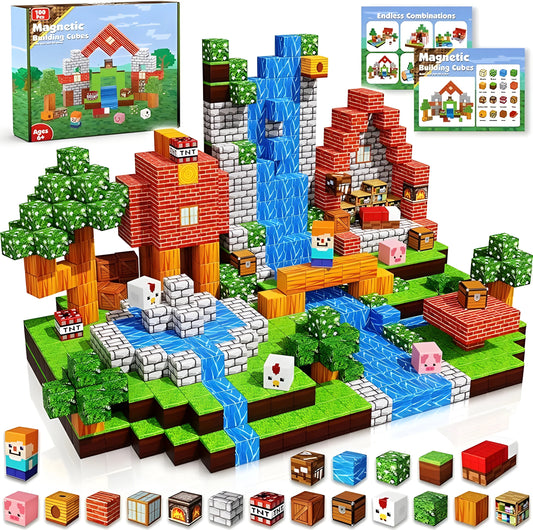Minecraft Magnetic Building Blocks animal house for kids