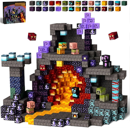 Minecraft Magnetic Building Blocks cave