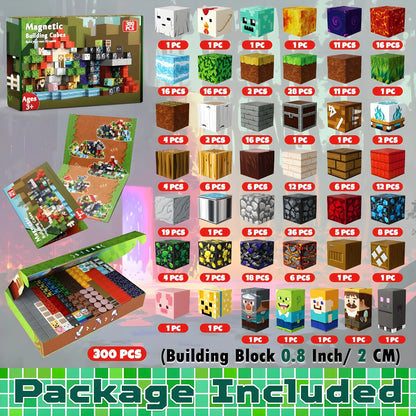 Minecraft 300PCS Magnetic Building Blocks - Halloween Ghost Portal 2025 Version