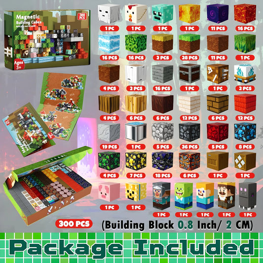 Minecraft 300PCS Magnetic Building Blocks - Halloween Ghost Portal 2025 Version