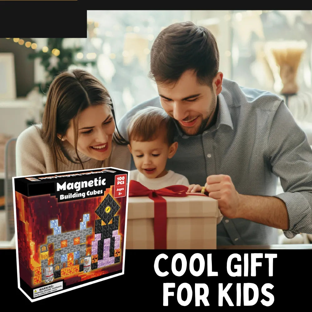Magnetic Blocks with LED Light Up Blocks 100, 200 PCS | 2cm/0.8" | Dungeon