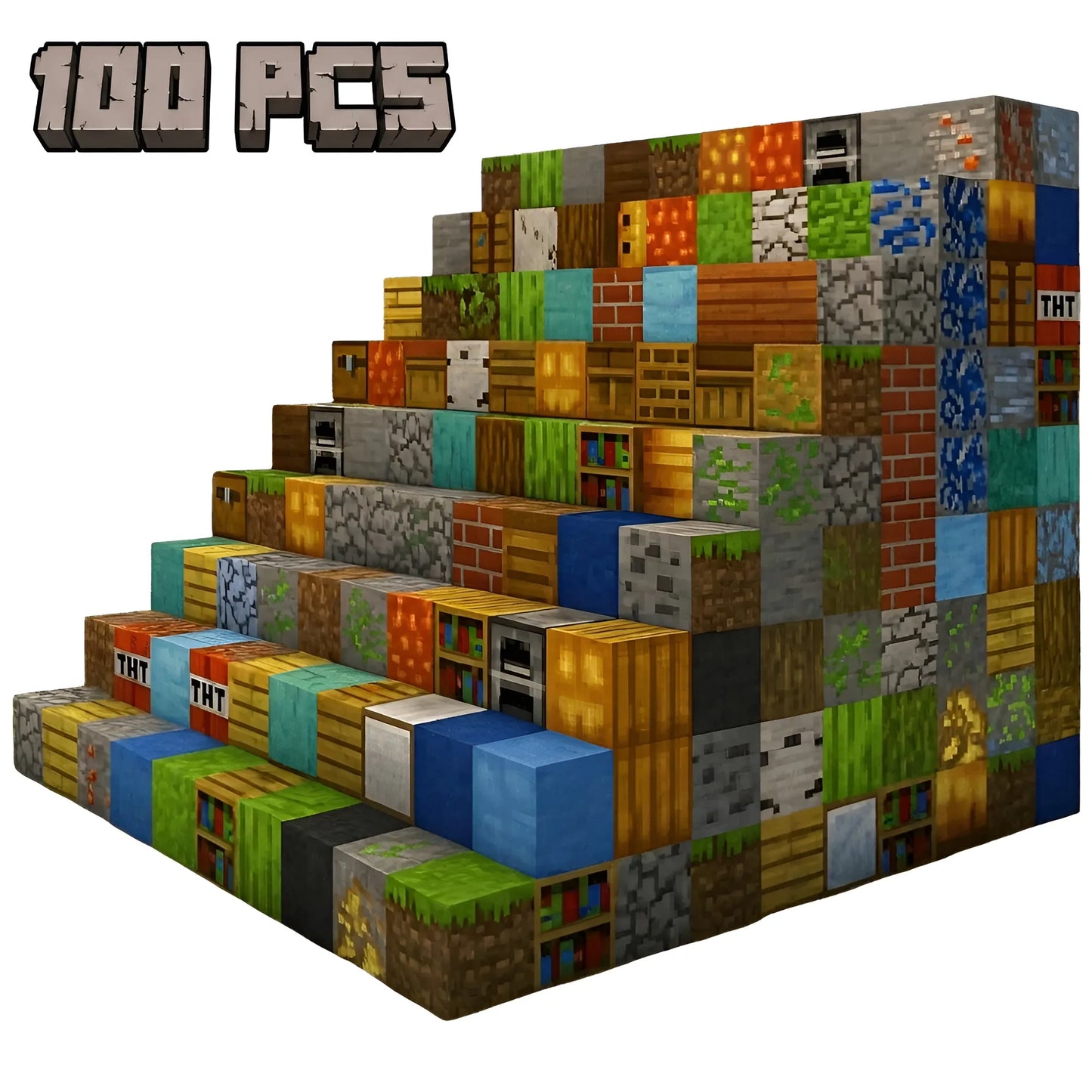 Original Magnetic Blocks Mix & Match - 100, 200, 300, 500, 1000 PCS | Pixel World