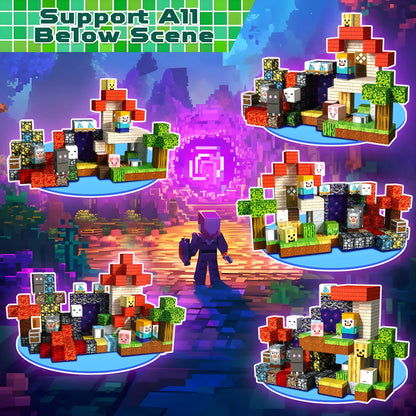 Minecraft 150PCS Magnetic Building Blocks - Halloween Nether Forest 2025 Version