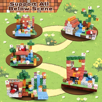 Blocs de Construction Magnétiques Minecraft – Maison de la Jungle 150 Pièces