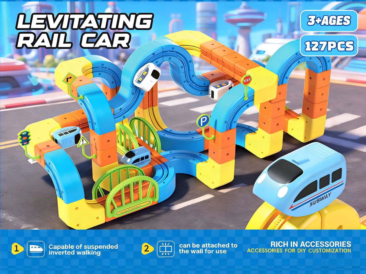 Onenazo Electric Train Set 91, 127 PCS