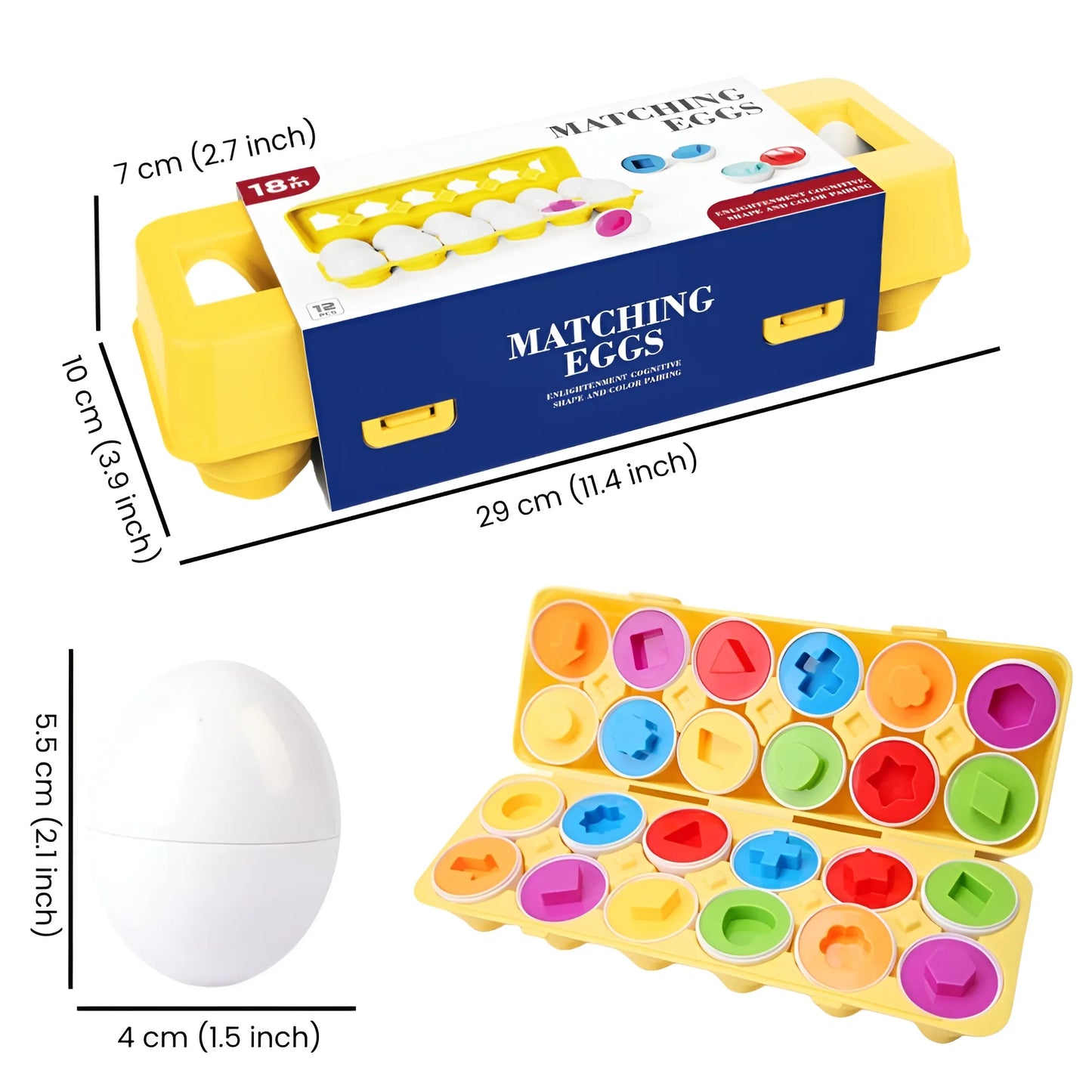 Montessori-Ostereier mit geometrischen Formen