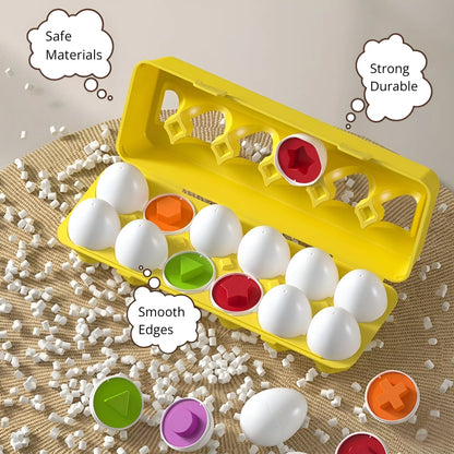 Montessori-Ostereier mit geometrischen Formen