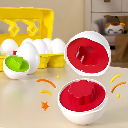 Montessori-Ostereier mit geometrischen Formen