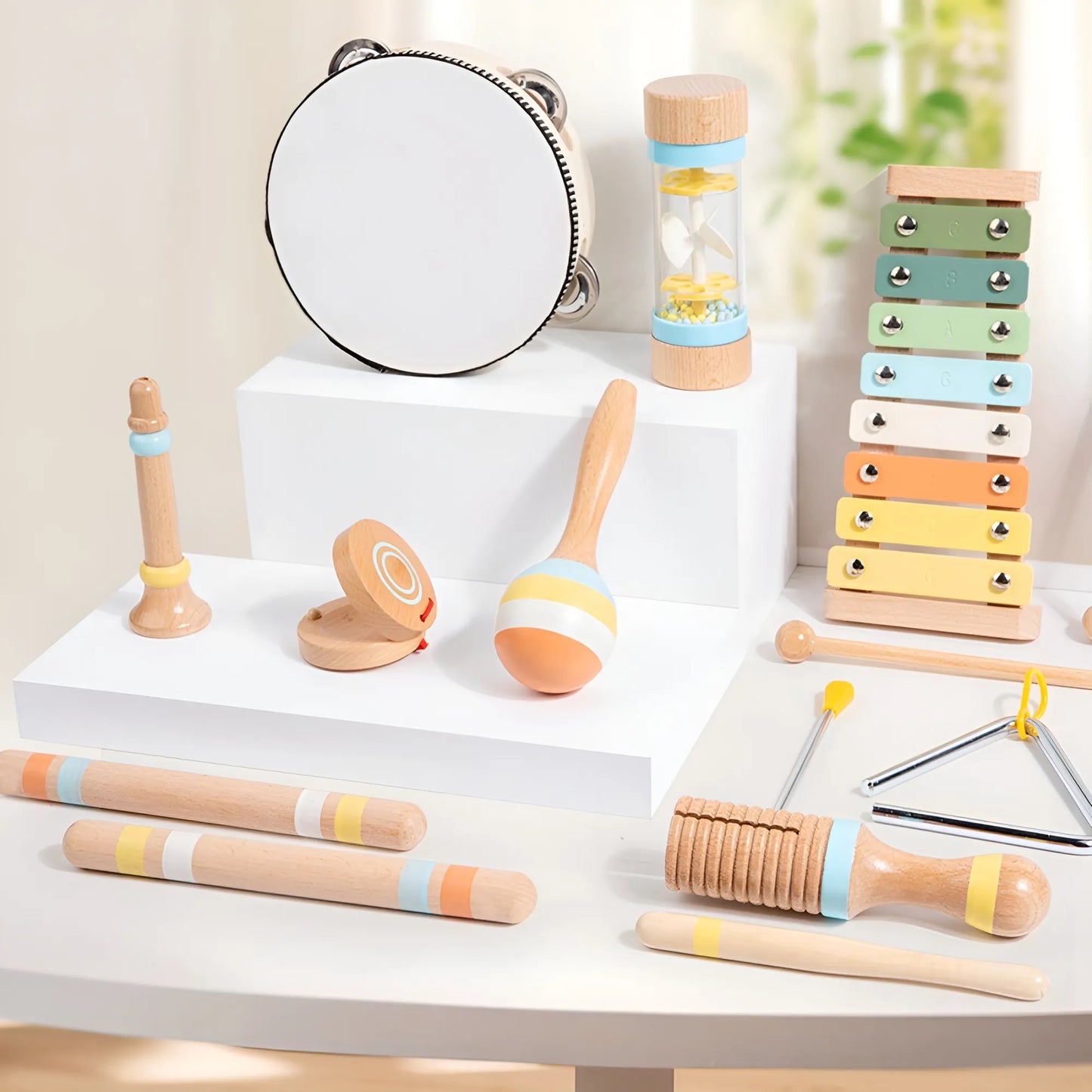 Montessori Wooden Music Instruments Set | 9 Instruments
