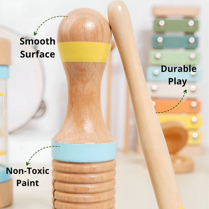 Montessori Wooden Music Instruments Set | 9 Instruments