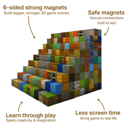 Blocs Magnétiques Originaux Mix & Match - 100, 200, 300, 500, 1000 PIÈCES | Pixel World