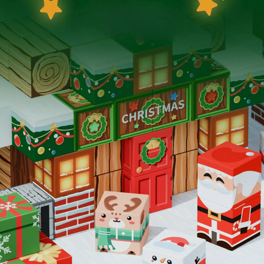 Onenazo Magnetic Building Blocks - Christmas Theme 150, 300 PCS | 0.8"/2 cm