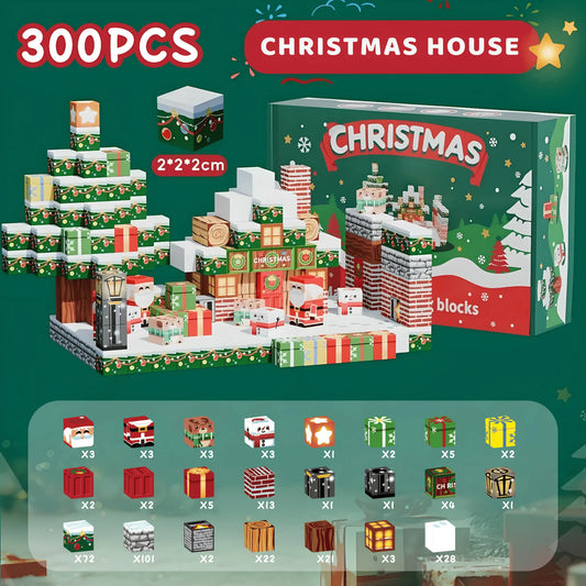 Onenazo Magnetic Building Blocks - Christmas House 300PCS | Christmas New Edition 2025 | 0.8"/2 cm