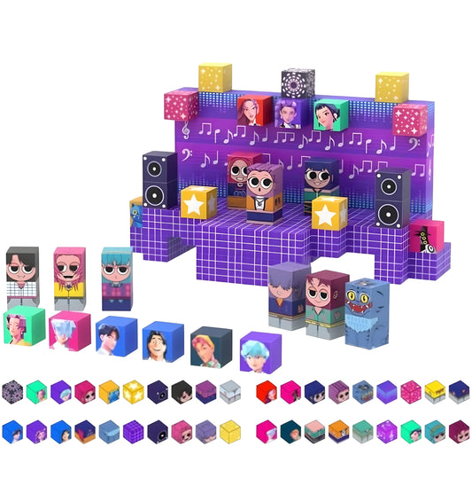 Onenazo Magnetische Bausteine – Musik 100, 150 Stück | 2 cm