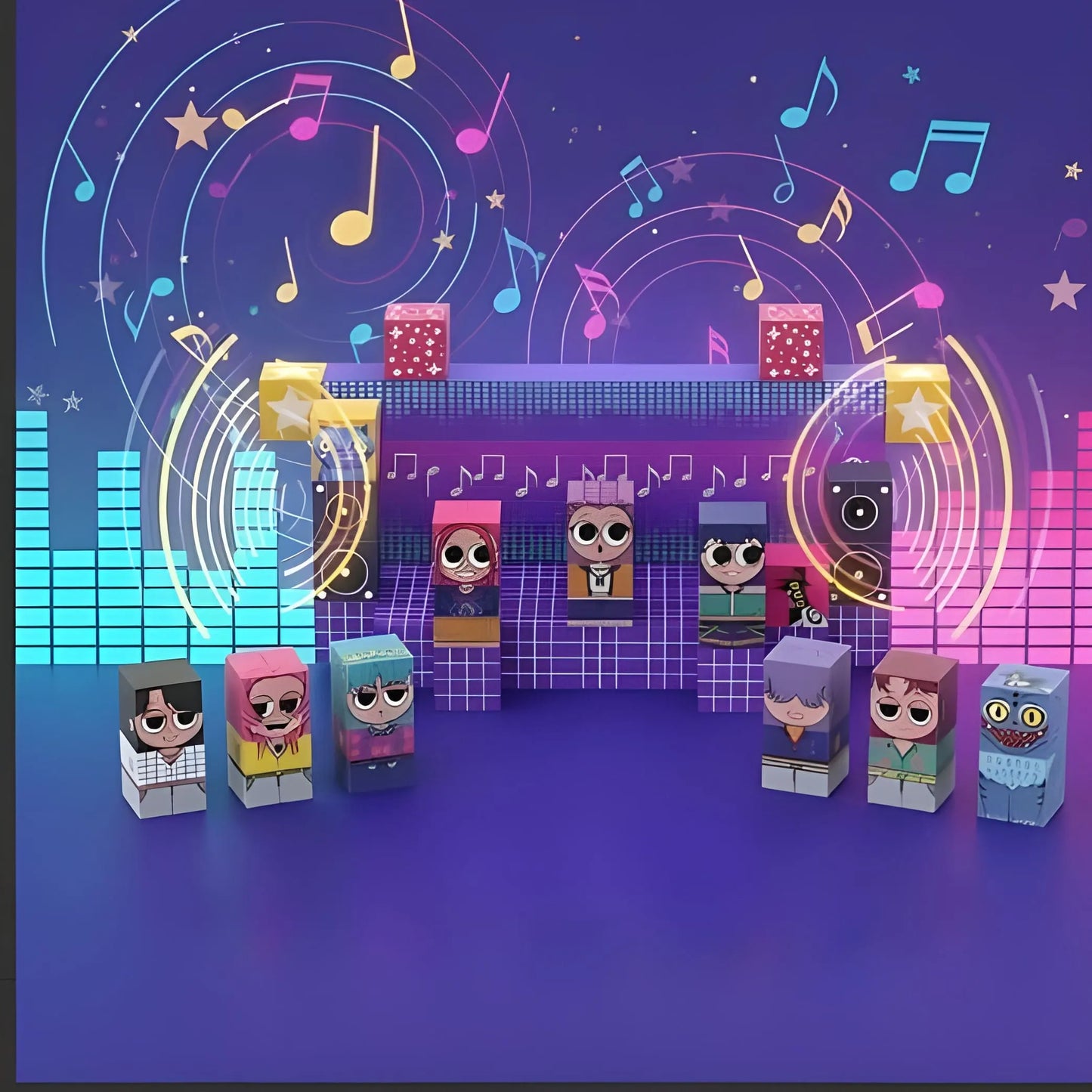 Onenazo Magnetische Bausteine – Musik 100, 150 Stück | 2 cm