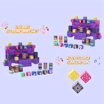 Onenazo Magnetische Bausteine – Musik 100, 150 Stück | 2 cm