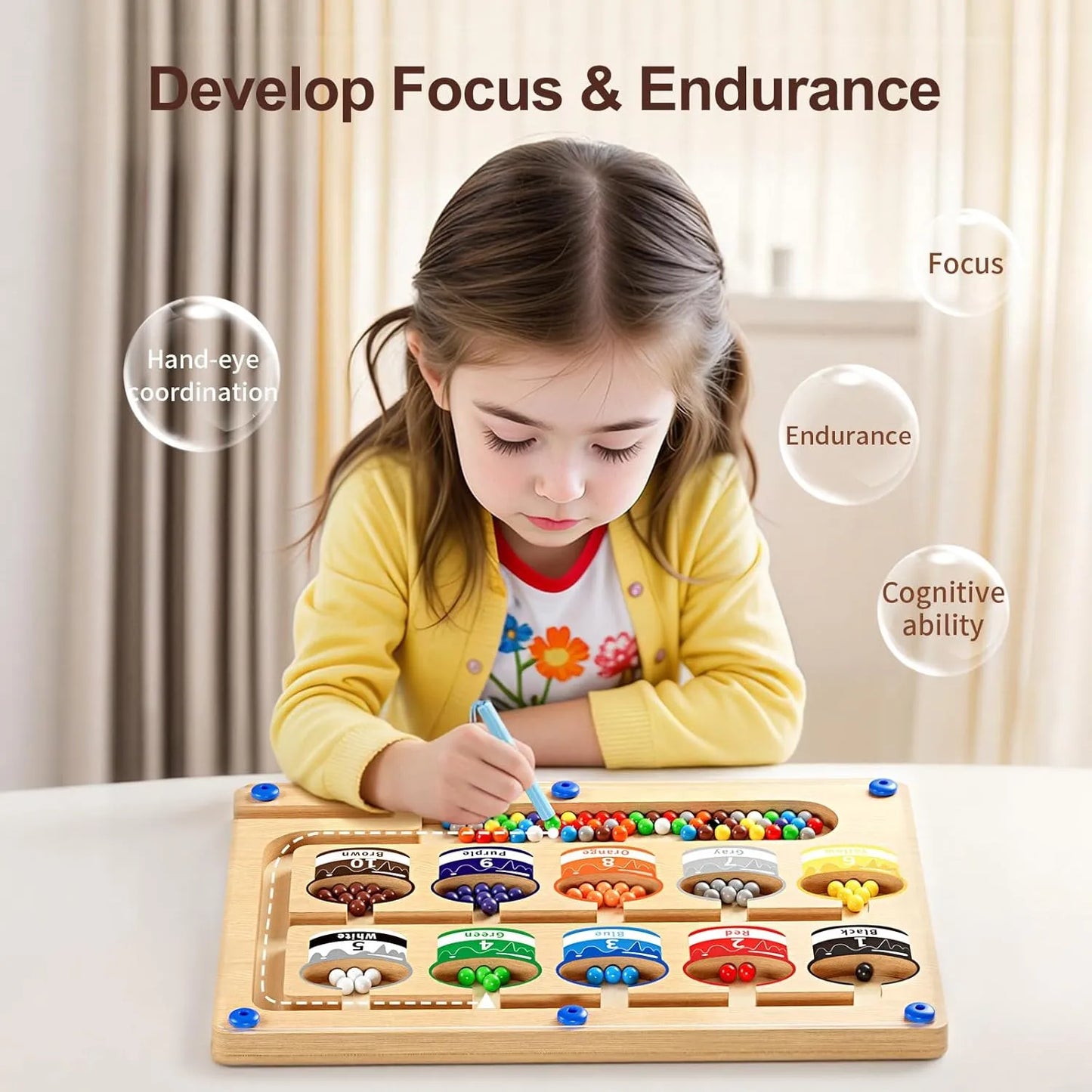 Onenazo Magnetic Color and Number Maze