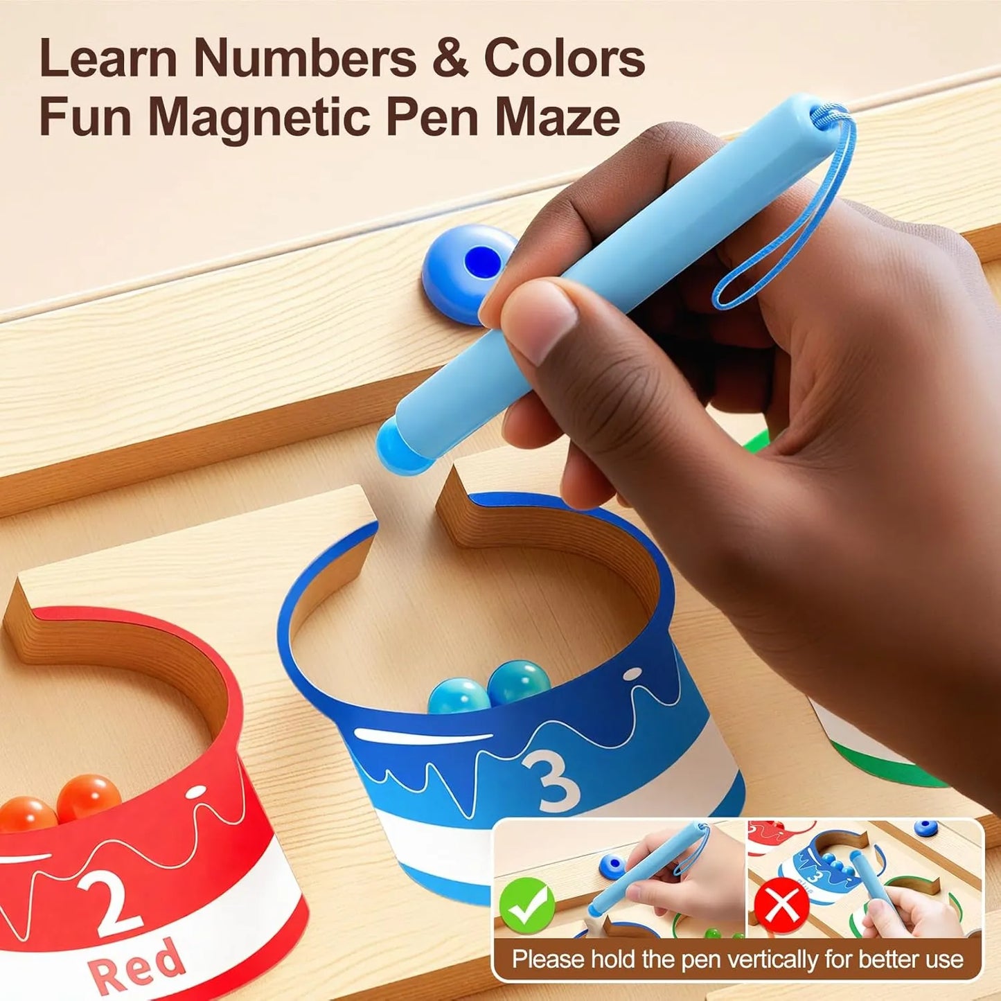 Onenazo Magnetic Color and Number Maze