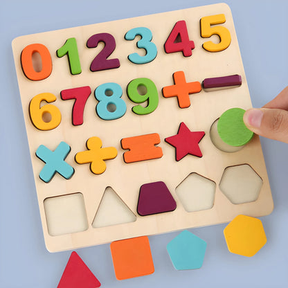Onenazo Montessori Puzzles - Letters, Shapes, Numbers