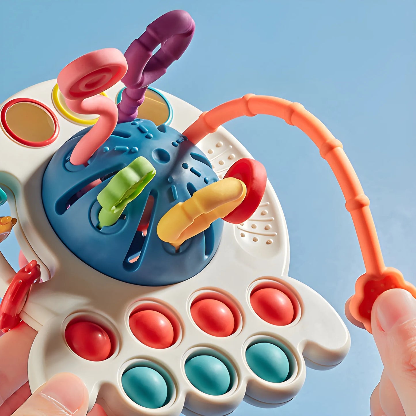 Onenazo 7-in-1 Octopus Silicone Pulling Toy