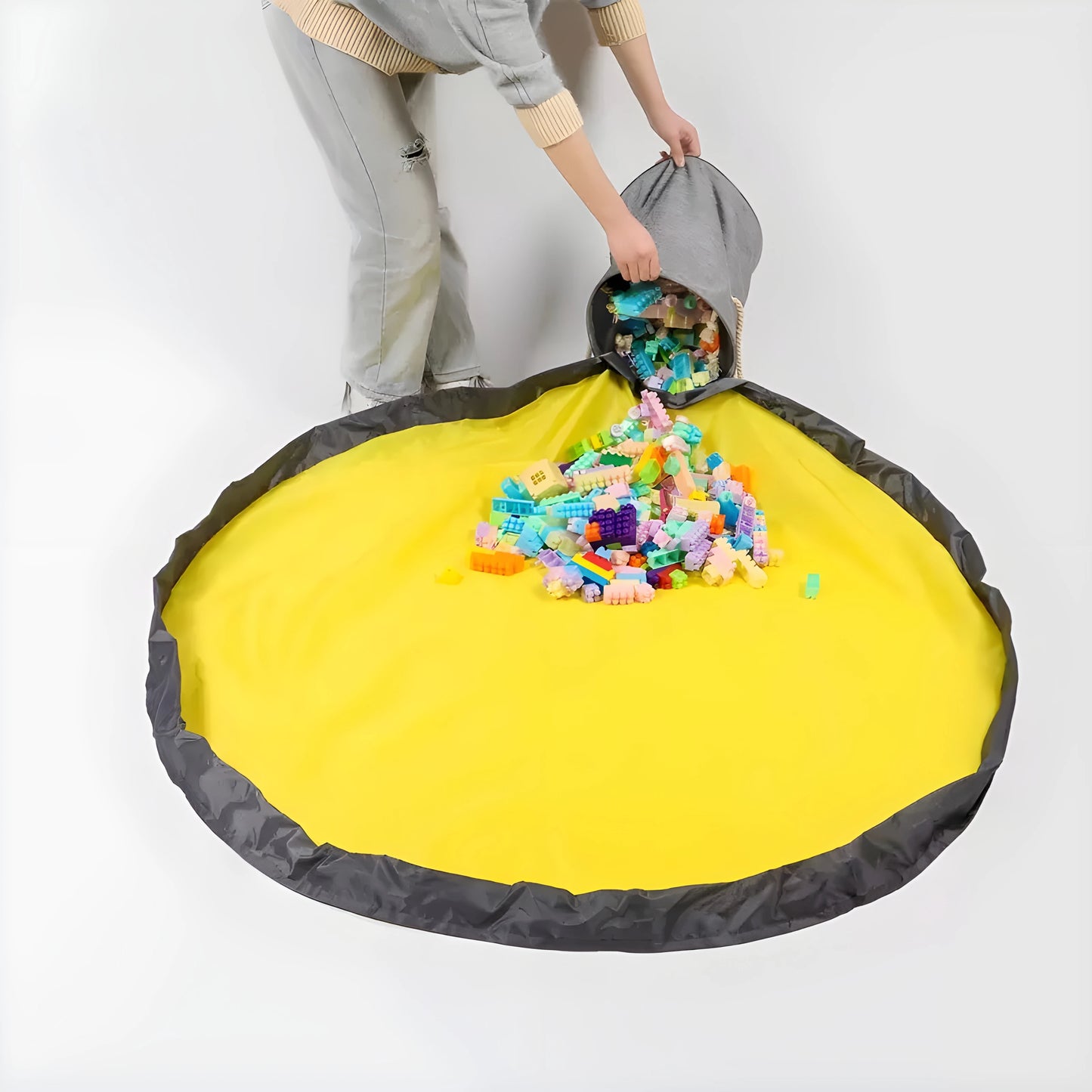 Onenazo 2-in-1 Spielzeug-Aufbewahrungskorb und Spielmatte