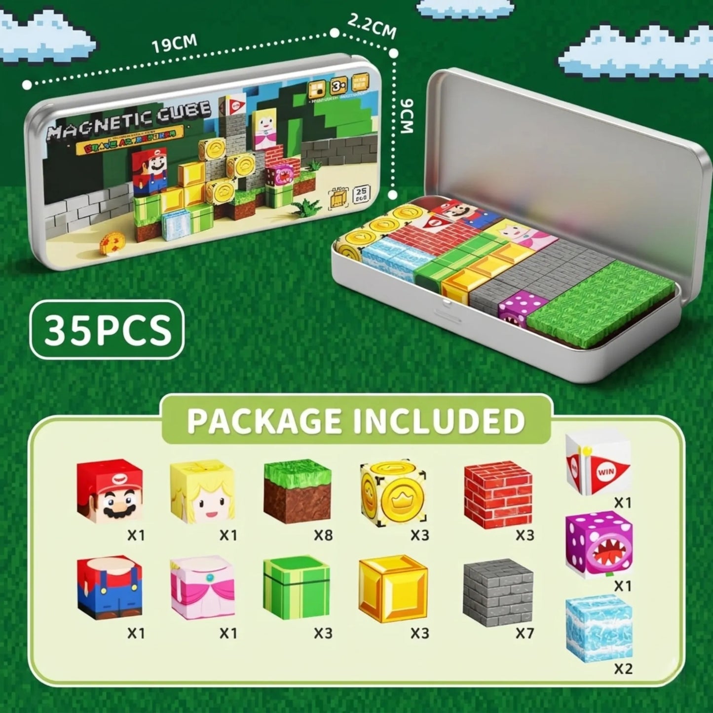 Portable Magnetic Building Blocks 36 PCS