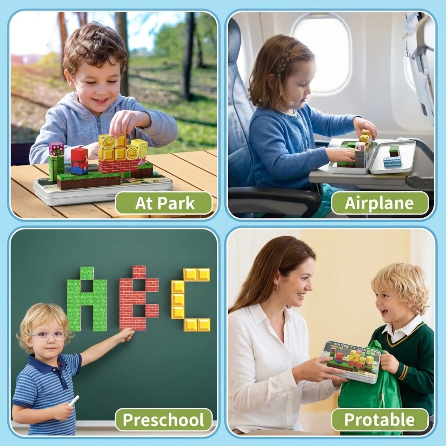 Portable Magnetic Building Blocks 36 PCS