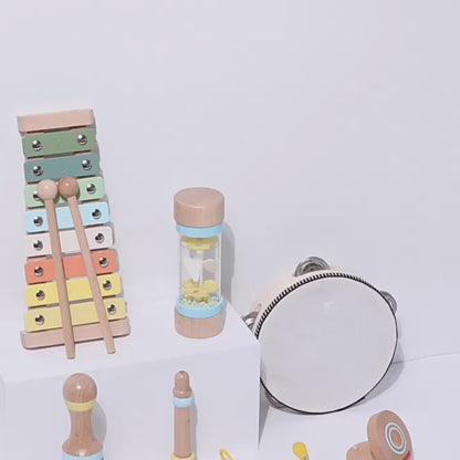 Montessori Wooden Music Instruments Set | 9 Instruments