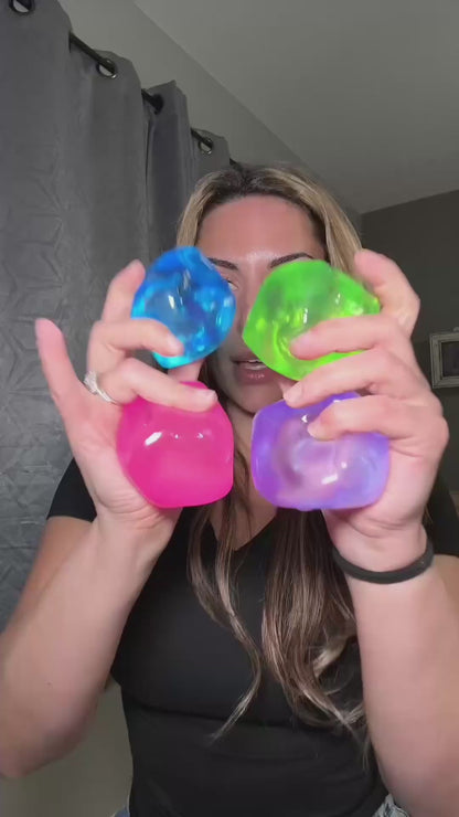 Paquetes de 4 cubos blandos | Cubos antiestrés tipo fidget para niños y adultos | Juguetes sensoriales para aliviar la ansiedad y el estrés