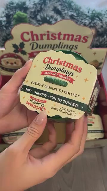 Christmas Mystery Glitter Dumpling Squishy | Blind Box Squishy | 6 Packs or Single Box